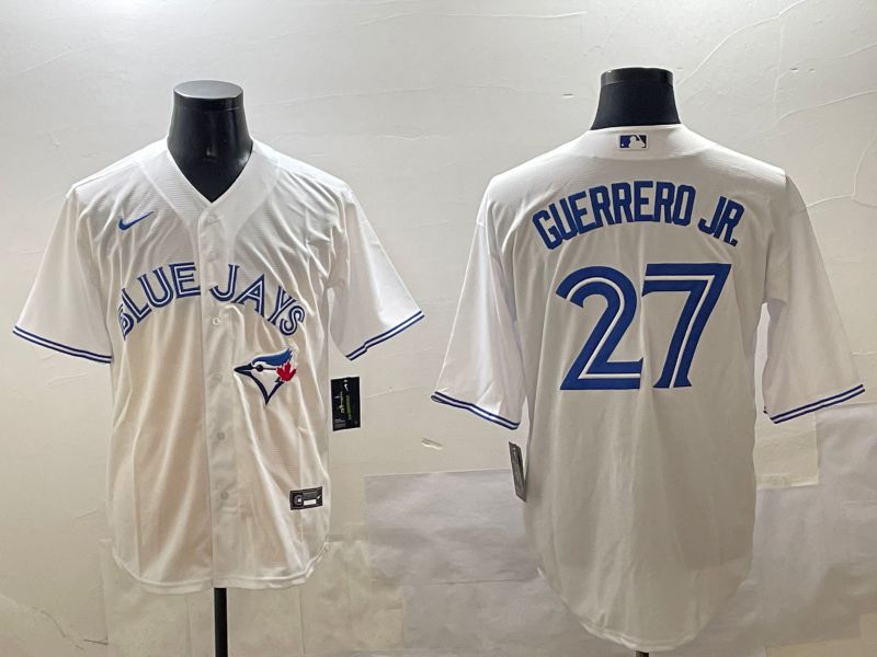 Men Toronto Blue Jays #27 Guerrero jr White Game 2025 Nike MLB Jersey style 1